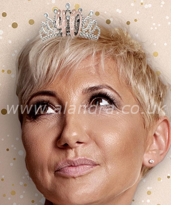 40th Gold Boxed Birthday Tiara